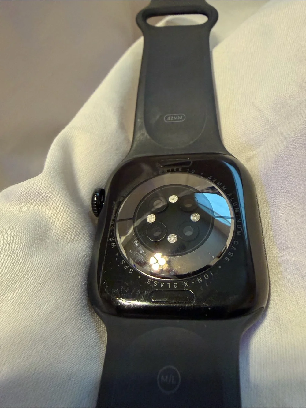 Apple Watch Series 10 42mm in Black with Black Sport Band